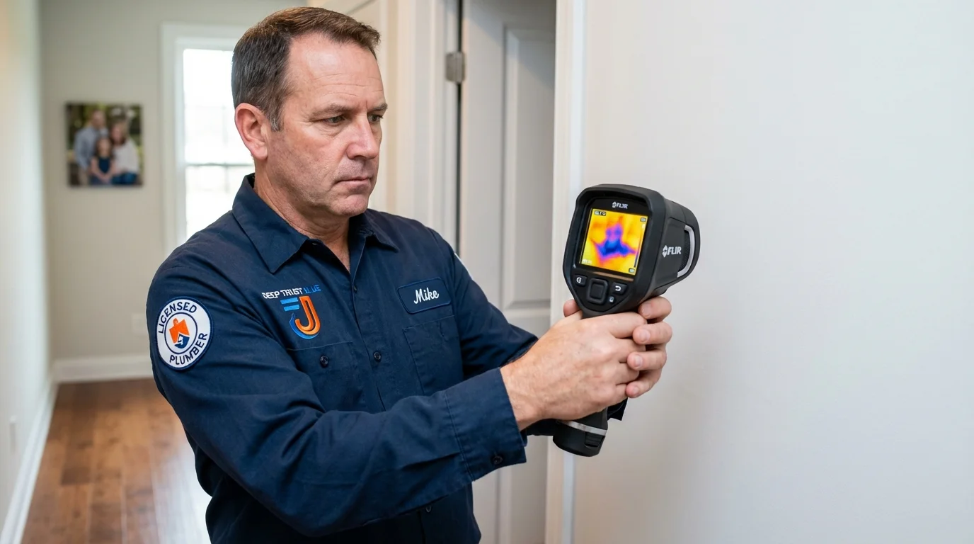 Thermal imaging leak detection by Johns Plumbing LLC in New Waverly